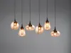 Lampadario a 6 luci Lumina con vetro ambrato Anteprima dell’immagine prodotto 9