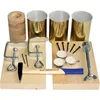 A set of tools and materials for making candle holders from cans. Produktbild-Vorschau