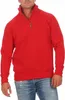 Mivaro Herren Troyer Halfzip in Rot - Pullover mit halbem Produktbild-Vorschau 1