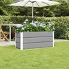 vidaXL Fioriera grigio chiaro 100 x 40 x 45 cm in acciaio Anteprima dell’immagine prodotto 2
