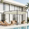 Ikodm Pergola 3 x 3 m Impermeabile Stabile Resistente Anteprima dell’immagine prodotto 12