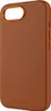 A brown iPhone case with an orange trim around the camera cutout. Podgląd zdjęcia produktu