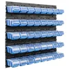 A wall-mounted storage system with multiple blue bins. Anteprima dell’immagine prodotto