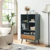 Bücherregal mit Schublade 'Reyljand' 120 x 70 x 40 cm Grau Produktbild-Vorschau 1