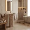 Lavabo Freestanding REA Blanka Savana Matt Beige 40X40X85Cm Anteprima dell’immagine prodotto 7
