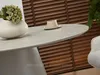 Kulatý jídelní stůl 120 cm DONIS - šedý mramor / šedý Náhled obrázku produktu 5