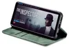 A smartphone in a green flip case, displaying a movie poster on its screen. Produktbild-Vorschau