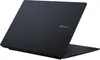 A black ASUS Vivobook laptop shown from a rear-diagonal angle against a white background. Produktbild-Vorschau