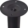 A black metal table leg with a mounting plate is shown against a white background. Produktbild-Vorschau