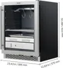 A VEVOR dry-aging refrigerator is shown with dimensions indicated. Voir les images du produit