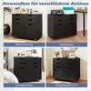 Piedistallo mobile COSTWAY con rotelle, 4 cassetti e 2 Anteprima dell’immagine prodotto 6