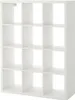 A white cube shelf unit with 12 compartments. Produktbild-Vorschau