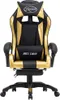 vidaXL Gaming-Stuhl mit Fußstütze Golden und Schwarz Produktbild-Vorschau 1
