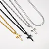 Esmoly Kreuzkette Herren Silber Gold Schwarz Edelstahl Produktbild-Vorschau 11