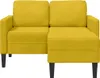 vidaXL 2-Sitzer-Sofa mit Chaiselongue L-Form Gelb 125 cm Produktbild-Vorschau 3