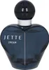 A dark blue heart-shaped perfume bottle with a dark blue spherical cap. Podgląd zdjęcia produktu