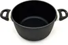 A black pot with two handles and a white trim around the handles, shown from a slightly elevated front-facing angle on a white background. Náhľad obrázku produktu