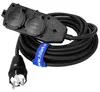 Rallonge en caoutchouc H07RN-F 3x2,5mm² répartiteur noir 3m Voir les images du produit 1