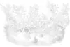 A white snowflake crown decorated with white feathers. Náhled obrázku produktu