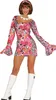 A woman wearing a 70s-style disco costume. Produktbild-Vorschau