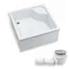 Duschwanne Quadratisch 90x90x41 Sanitäracryl Duschtasse Produktbild-Vorschau 1