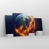 Bild auf Leinwand - Leinwandbild - Universum Erde Feuer Produktbild-Vorschau 4