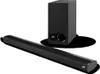 A black soundbar and subwoofer are displayed on a white background. Produktbild-Vorschau