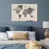 MuchoWow® Poster Weltkarte - Holz - Grau 60x40 cm - Produktbild-Vorschau 4