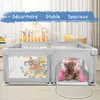 Laufstall Baby Laufgitter Faltbar 120x120cm Rutschfester Produktbild-Vorschau 3