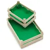 Two wooden crates with green felt lining, stacked on a white background. Produktbild-Vorschau