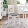 vidaXL Sitzkissen 4 pcs Hellgrau 40 x 40 x 3 cm Stoff Produktbild-Vorschau 4