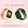 Smartwatch, Smartwatch Damen Herren, 1.72" HD Fitness Produktbild-Vorschau 5