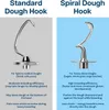 Comparison of two types of dough hooks for a stand mixer. Produktbild-Vorschau