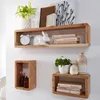 Wohnling Acacia massif Set de 3 étagères murales Cubes ; Voir les images du produit 8