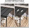 Outsunny Pergola jardin exterieur pergola aluminium 3,6 x 6 Voir les images du produit 6