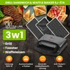 Extralink 3in1 Sandwichmaker Waffeleisen Kontaktgrill 1000W Produktbild-Vorschau 6