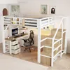 Flieks Etagenbett 140x200cm mit Schreibtisch und Led, Produktbild-Vorschau 3
