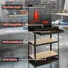 HOMCOM Pracovný stôl 80 x 40,5 x 155 cm s dierovanou Náhľad obrázku produktu 4