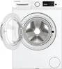A white Telefunken washing machine with its door open, showing the drum inside. The control panel with a digital display is visible at the top. Produktbild-Vorschau