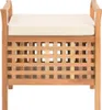 vidaXL Banc avec espace de rangement 49×48×49 cm Noyer Voir les images du produit 1