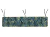 A long, rectangular bench cushion with a tropical leaf pattern. Náhled obrázku produktu
