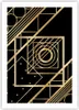 Poster - Poster ohne Rahmen - Abstraktion Quadrat Gold - Produktbild-Vorschau 1