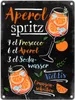Cocktail-Rezept Aperol Spritz Metallschild in 15x20 cm Produktbild-Vorschau 1