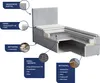 A cutaway diagram of a box spring bed showing its internal components. Produktbild-Vorschau