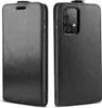 A black flip case for a smartphone is shown from two angles. Produktbild-Vorschau