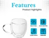 Intirilife 4x Doppelwandiges Thermo Glas Set in 200 - 250ml Produktbild-Vorschau 3