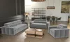 Furmeb24 Kenno 3+2+1 Lounge-Set Mit Schlaffunktion Hellgrau Produktbild-Vorschau 1