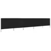 vidaXL 5-teiliges Windschutzgewebe 600 x 160 cm Schwarz Produktbild-Vorschau 1