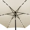KINGSLEEVE® Sonnenschirm UV Schutz 80+ Balkon 300 cm LED Produktbild-Vorschau 9