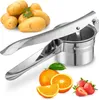 Edelstahl Kartoffelpresse Spätzlepresse 3 Locheinsätze, Produktbild-Vorschau 3